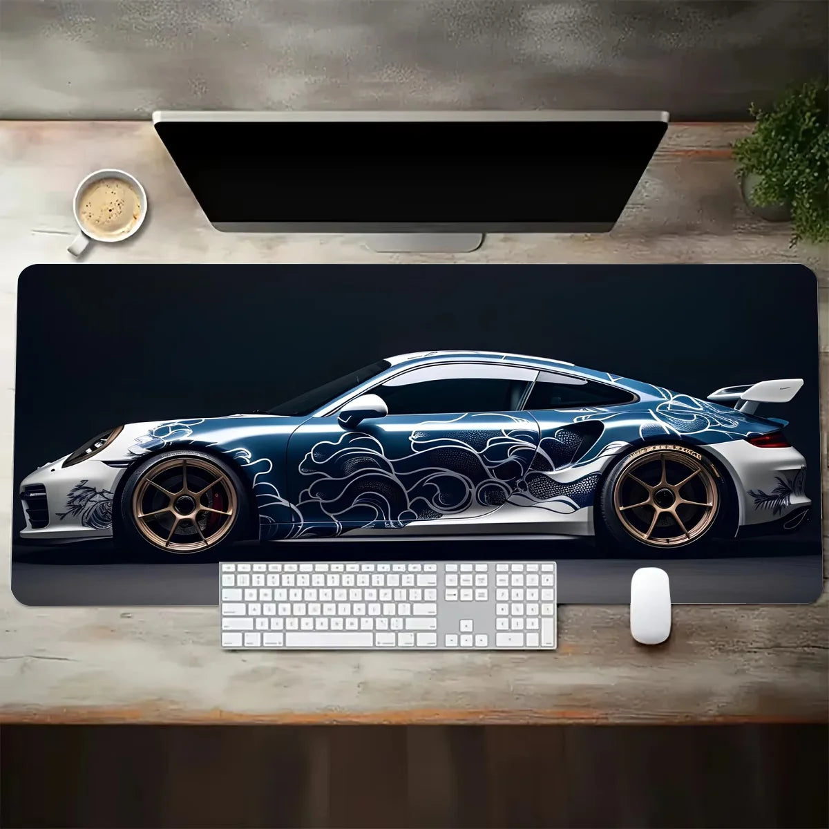 Large White Sports Car Design