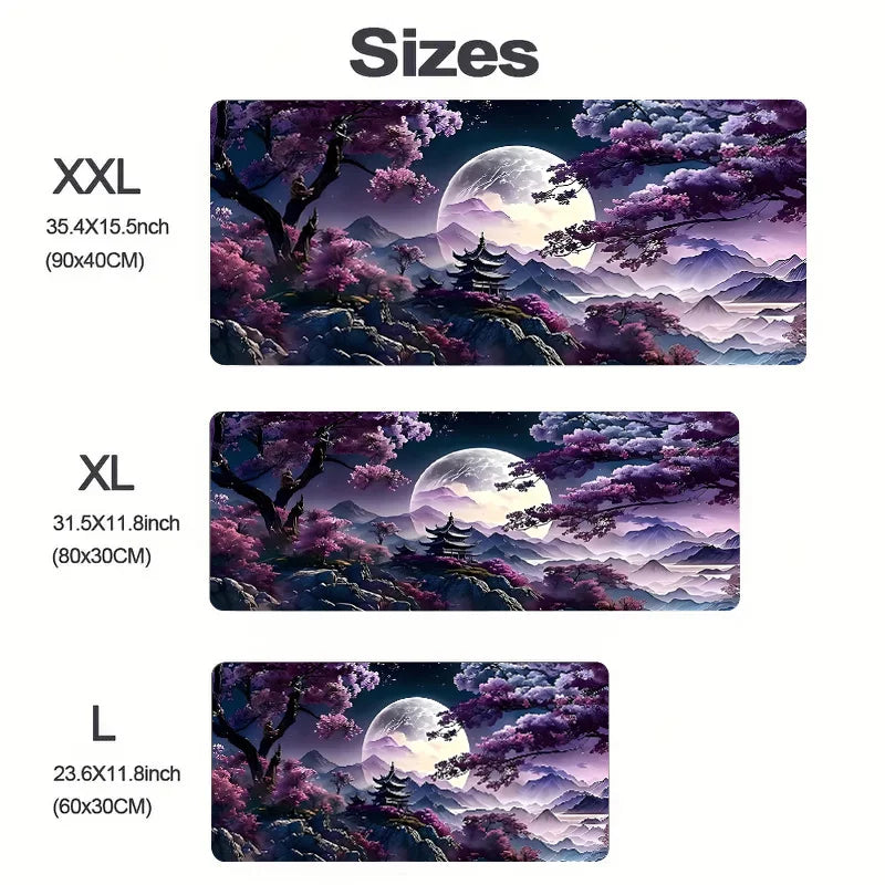 Purple mountain moon Mouse Pad