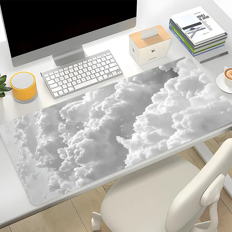 White cloud mouse pad