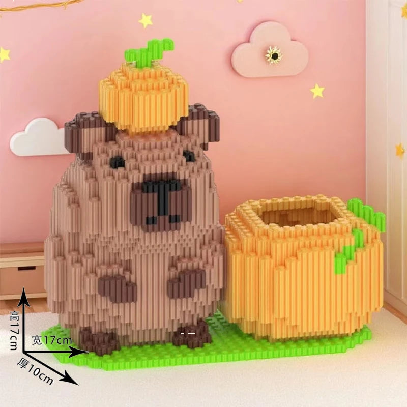 Capybara Building Block Pen Holder Multi-Function