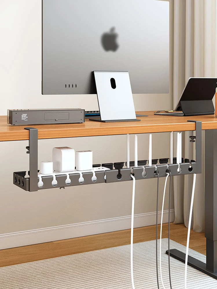 Under Desk Cable Management Tray,Extendable Sturdy Steel