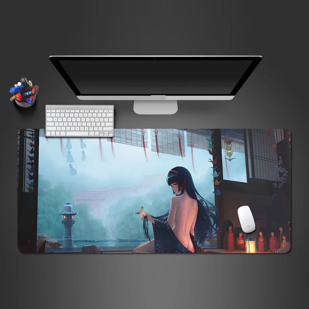 Female office computer