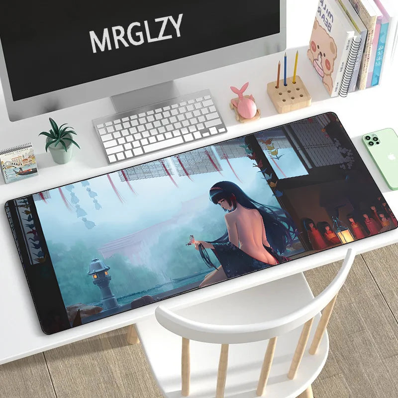 Female office computer