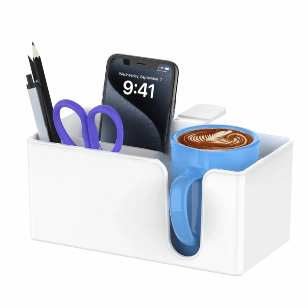 New 4-in-1 Tableside Storage Box Metal 360°
