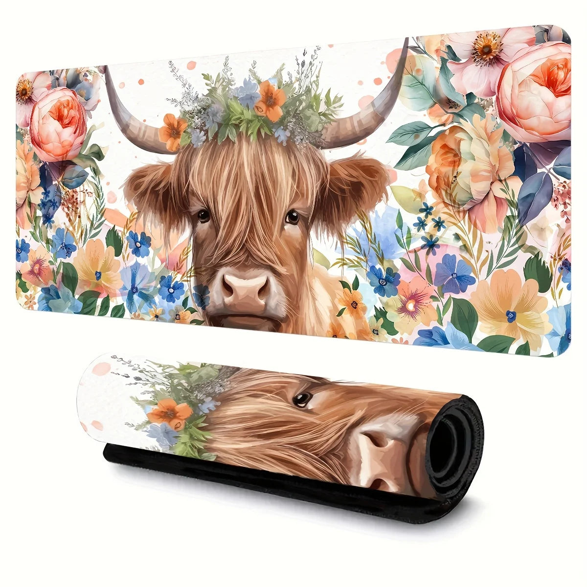 Highland Cow Floral