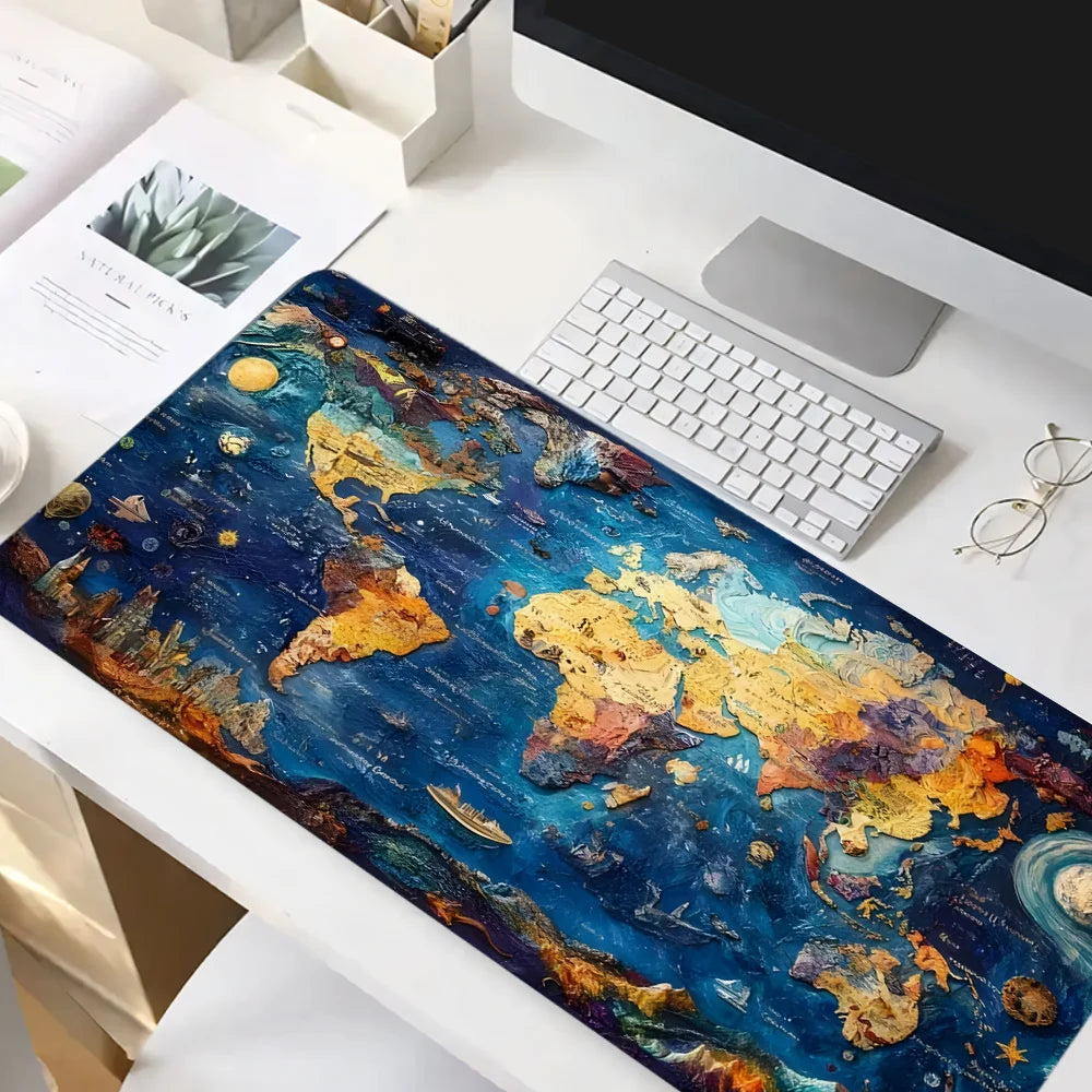 World Map Desk Mat