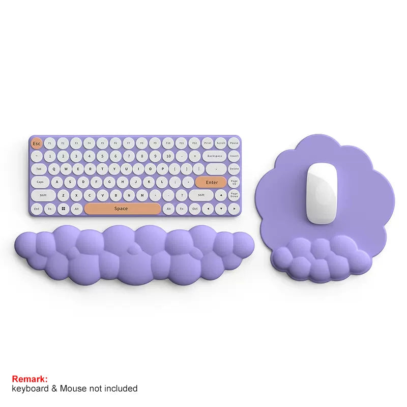 Cloud Mouse Pad Keyboard Wrist Rest Set