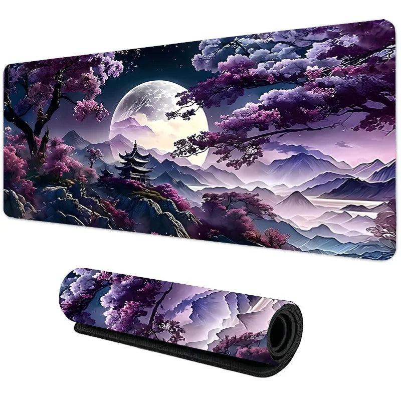 Purple mountain moon Mouse Pad