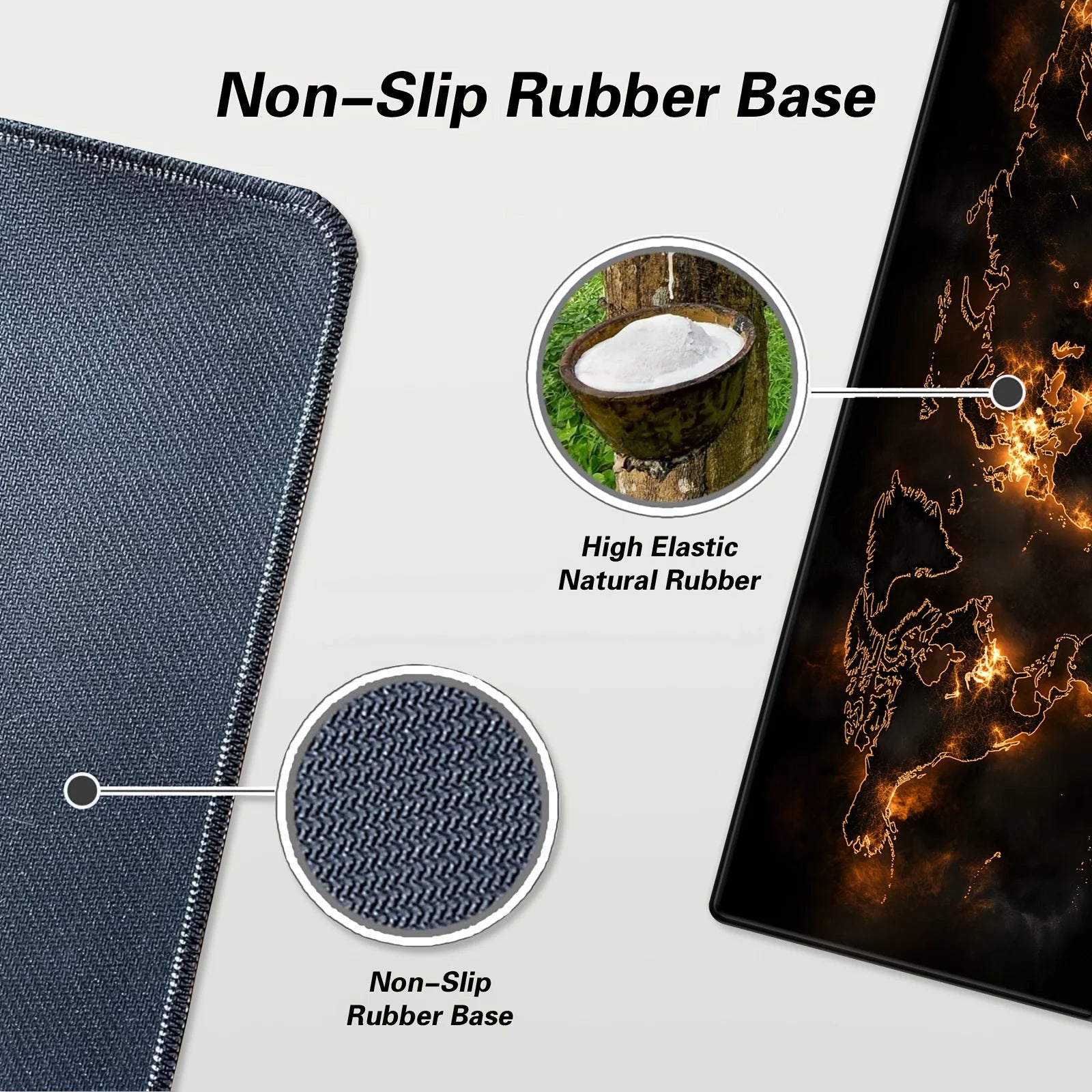 Large World Map Mouse Pad