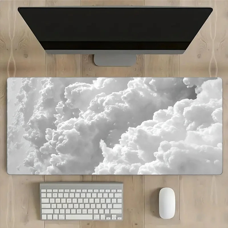 White cloud mouse pad