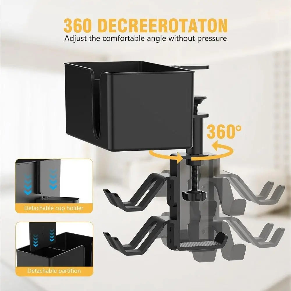 New 4-in-1 Tableside Storage Box Metal 360°