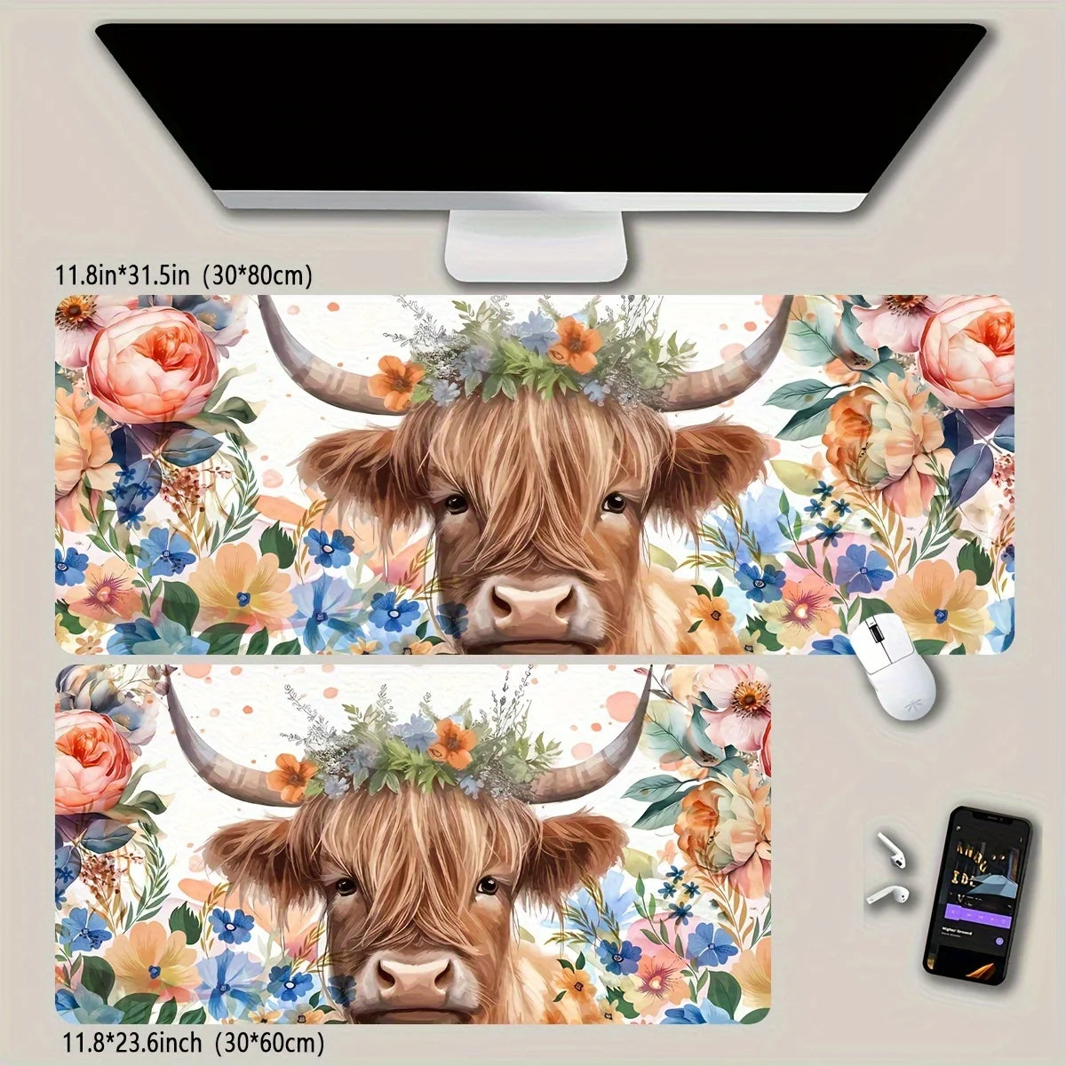 Highland Cow Floral