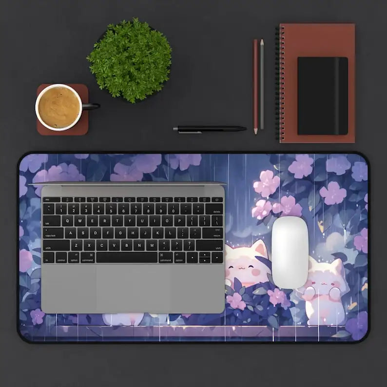 Kawaii Cats in the Rain