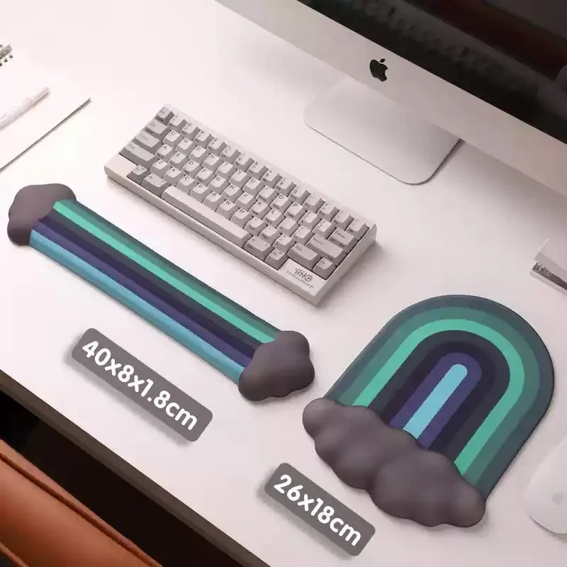 Ergonomic Cloud Wrist Pad - Rainbow Gradient