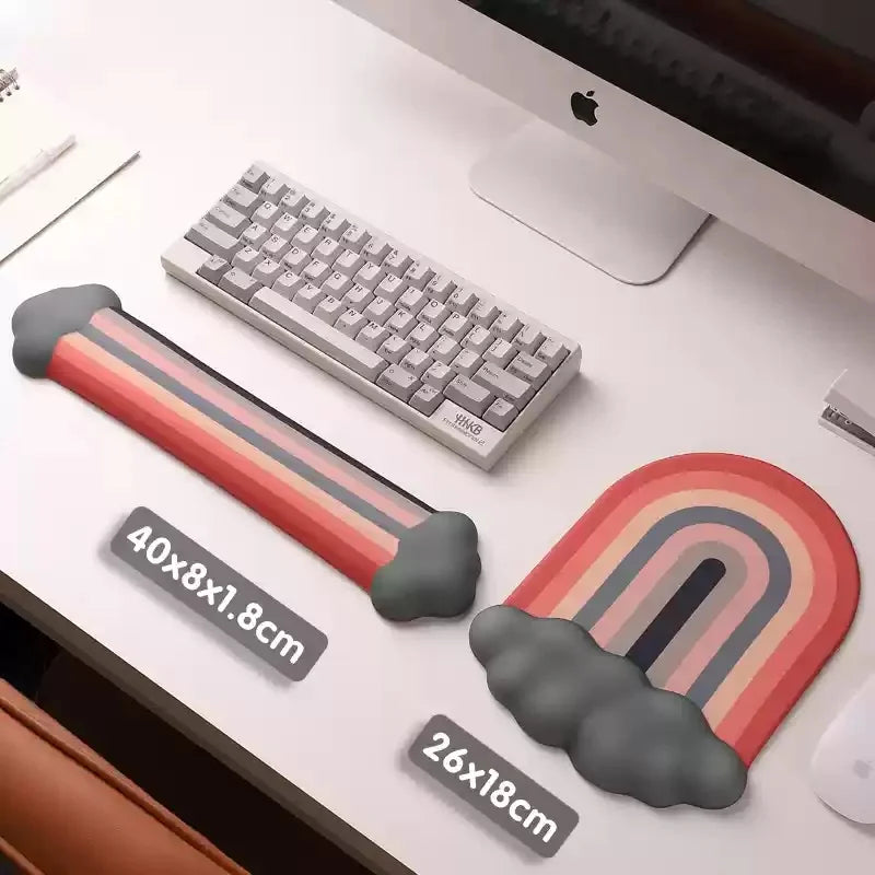 Ergonomic Cloud Wrist Pad - Rainbow Gradient