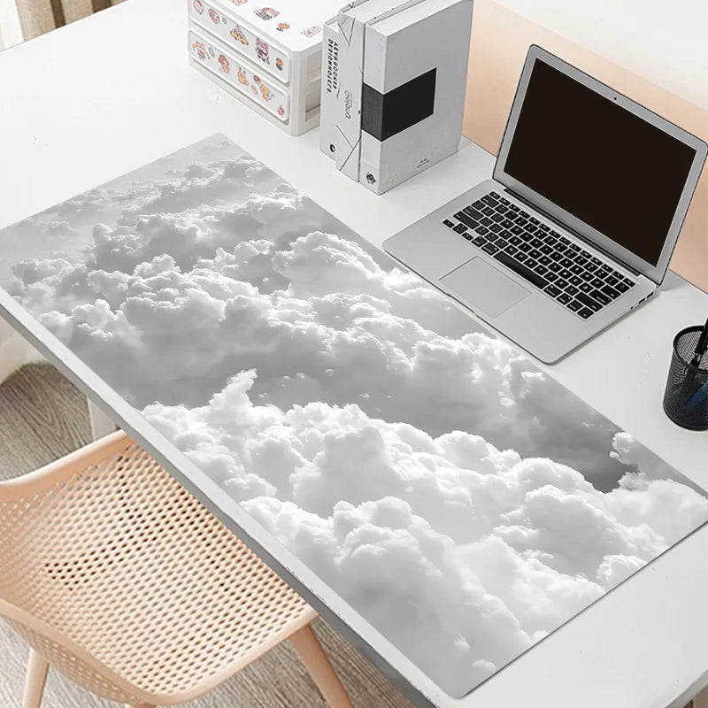 White cloud mouse pad