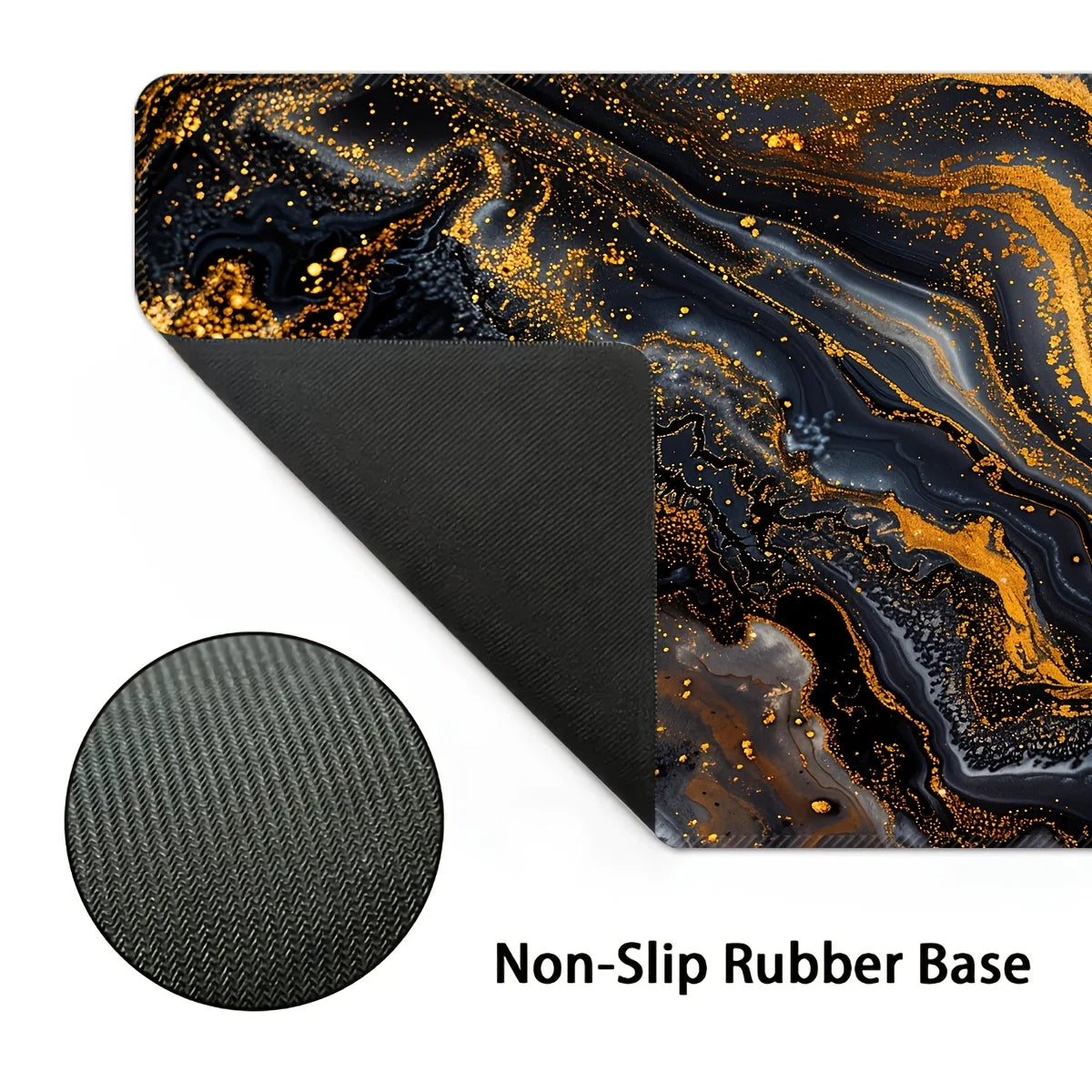 Golden Marble Large Mouse Pad