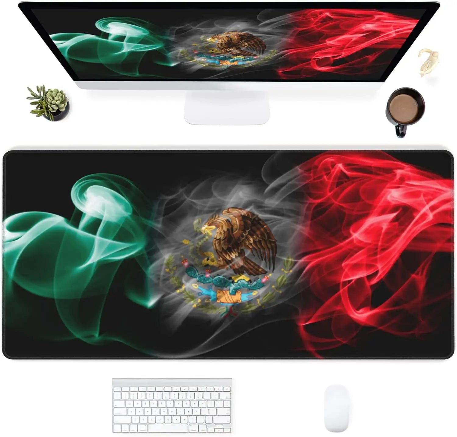 Desk Mat Pattern Black Extended