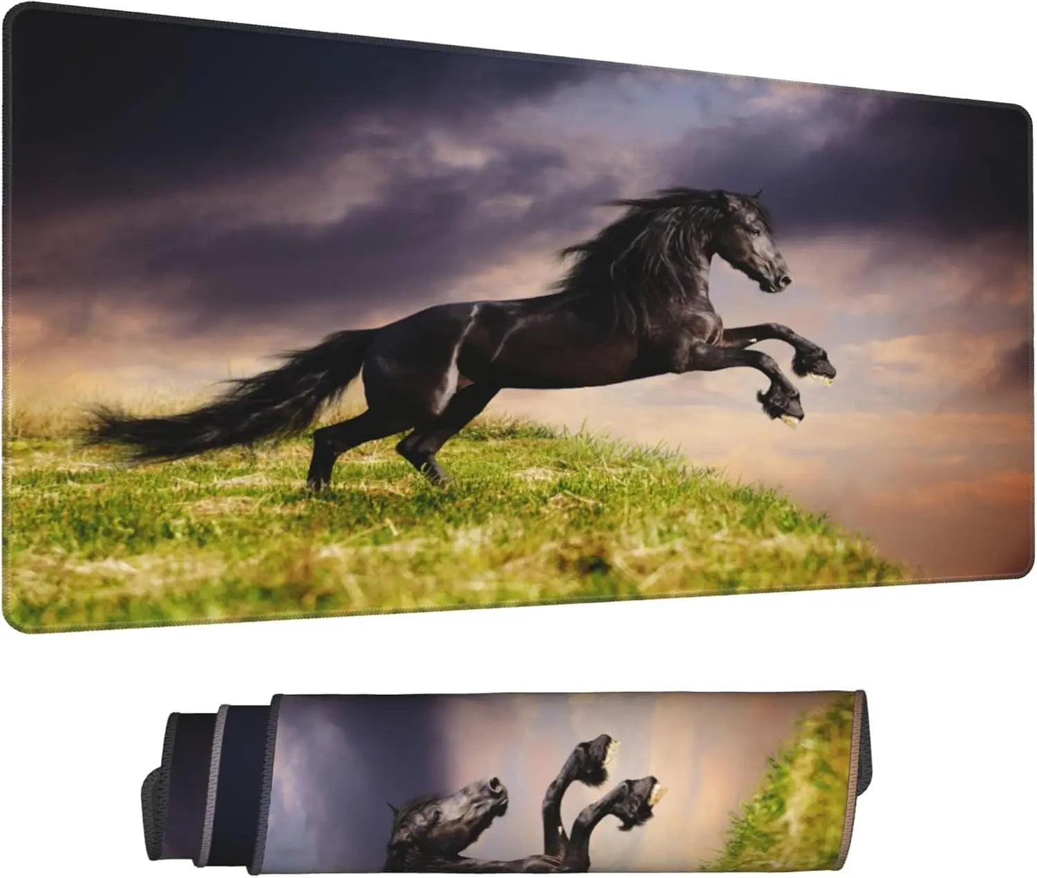 Desk Mat Pattern Black Extended