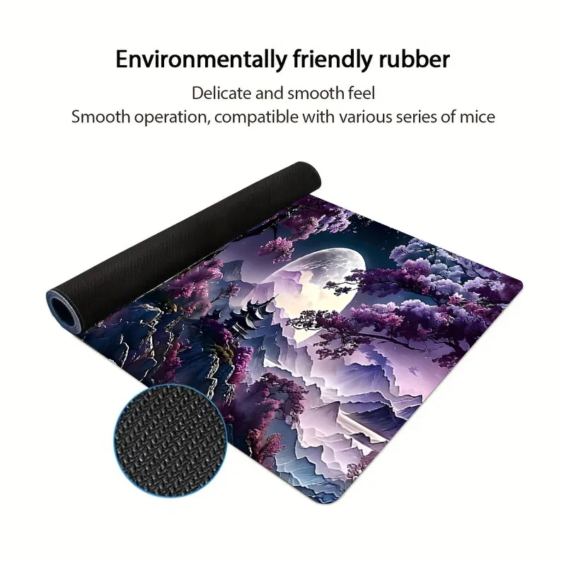 Purple mountain moon Mouse Pad