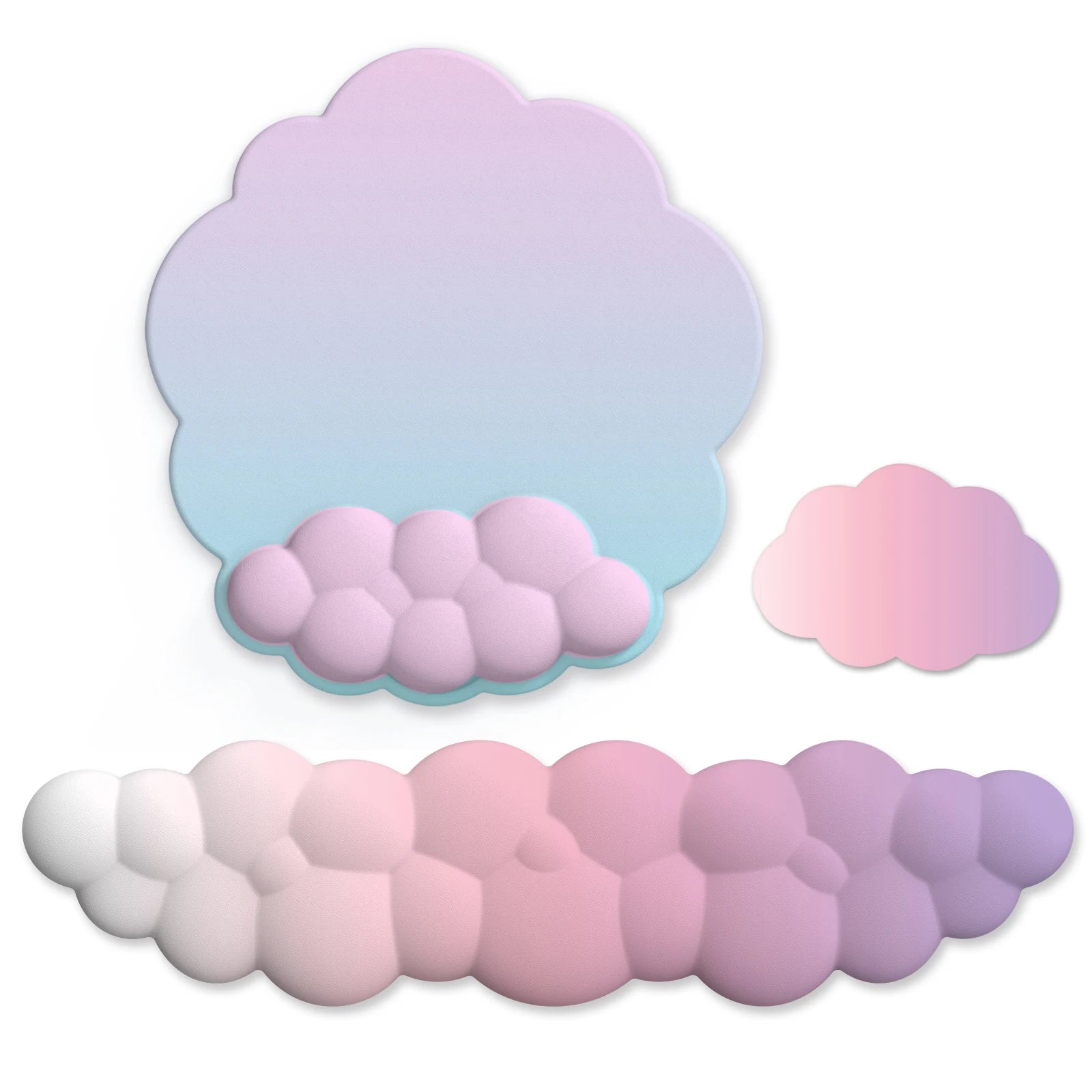 Cloud Mouse Pad Keyboard Wrist Rest Set