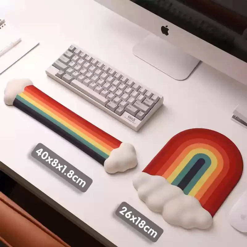 Ergonomic Cloud Wrist Pad - Rainbow Gradient