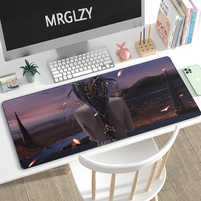 Female office computer