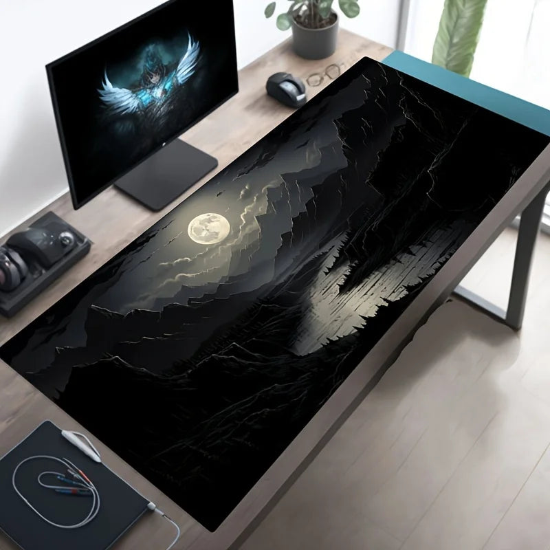 Night Moonlight large cool mouse pad laptop