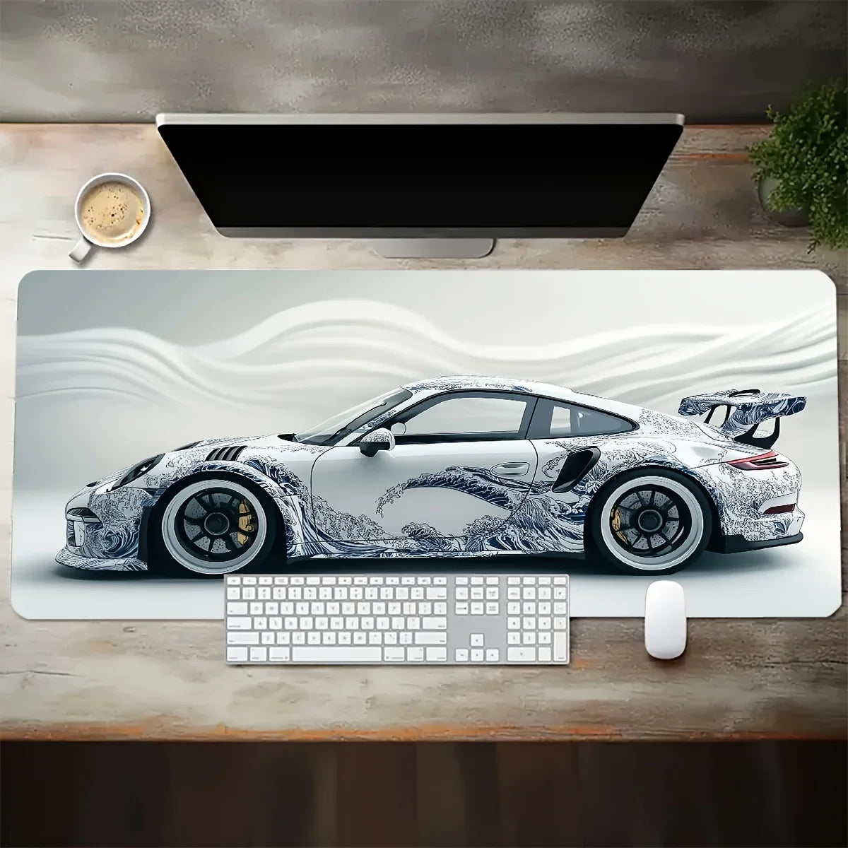 Large White Sports Car Design