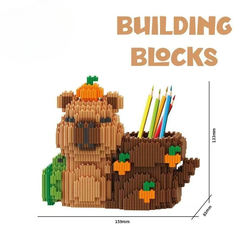 Capybara Building Block Pen Holder Multi-Function