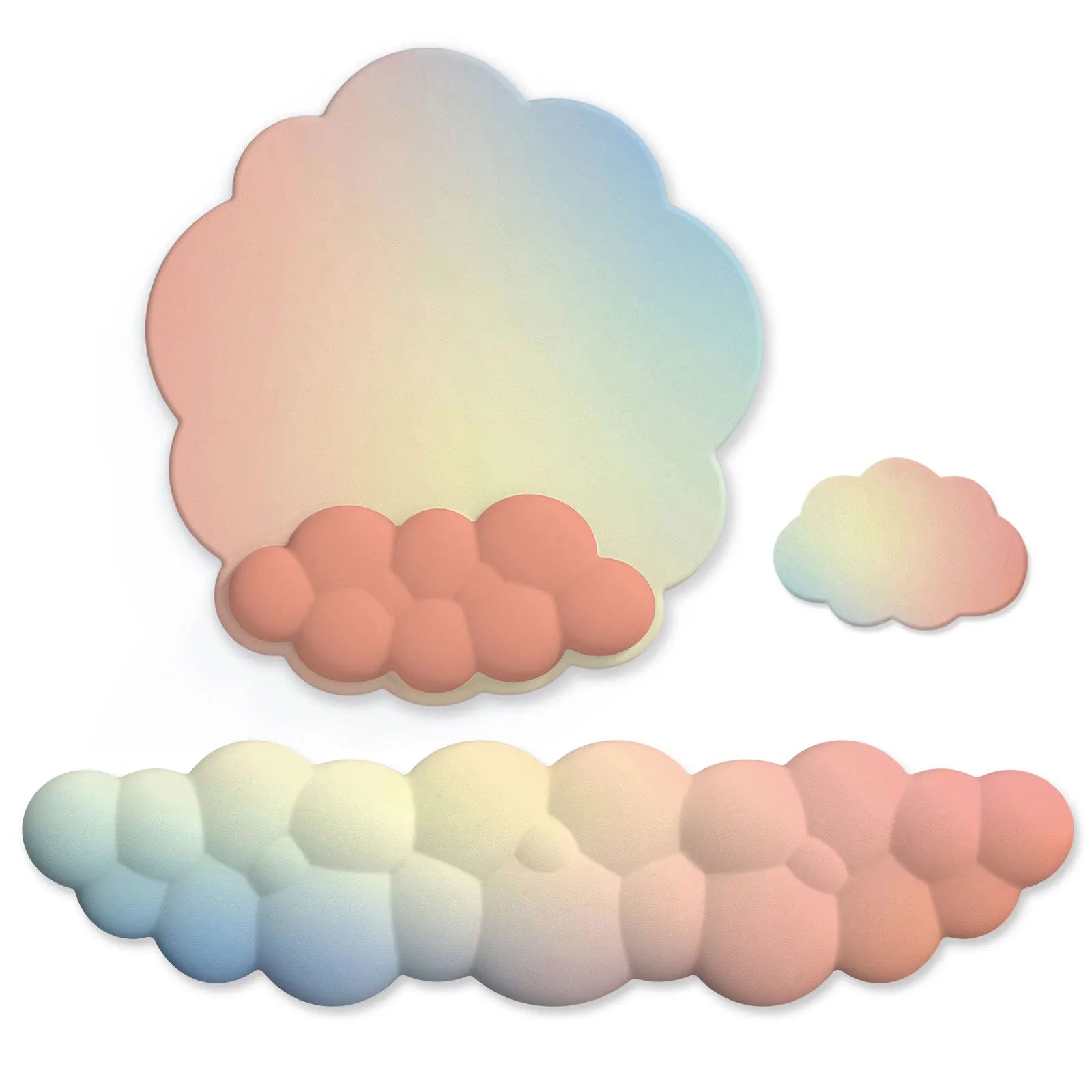 Cloud Mouse Pad Keyboard Wrist Rest Set