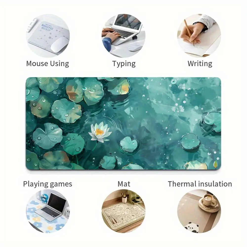 Pond lotus leaf Mouse PC Pad