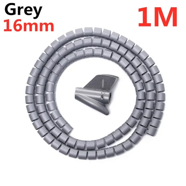 2M/1M Flexible Spiral Cable Wire Protector Cable Organizer