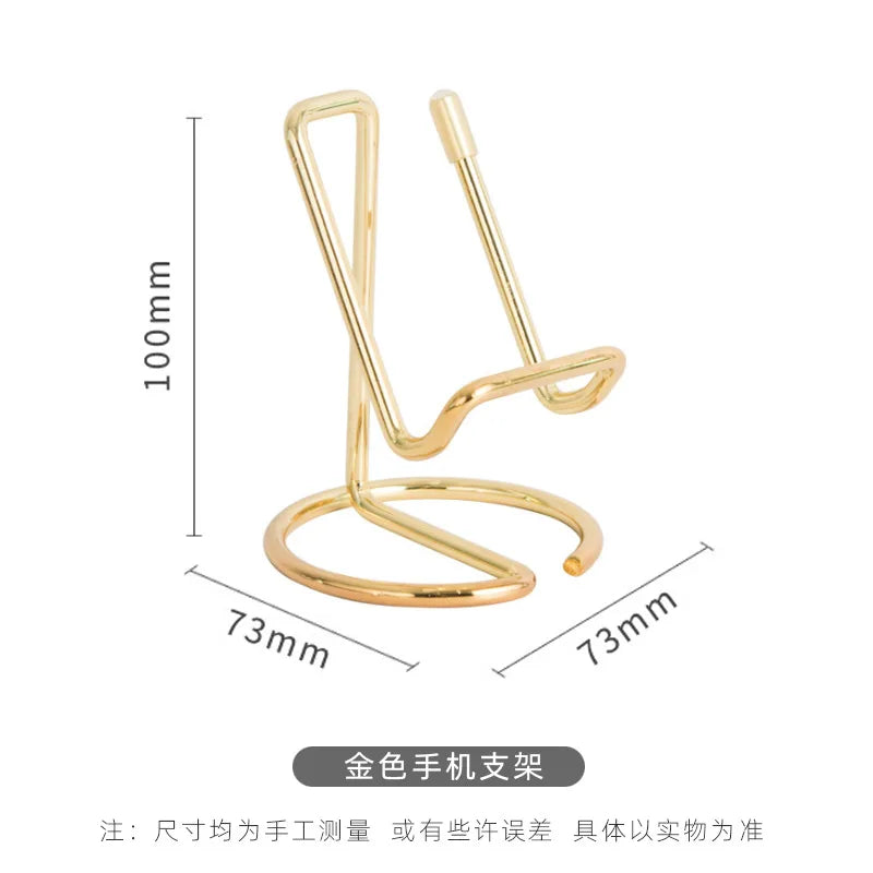 Cute Card Holder Gold Metal Paper