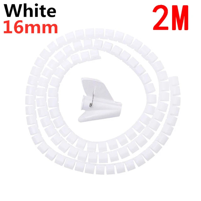 2M/1M Flexible Spiral Cable Wire Protector Cable Organizer