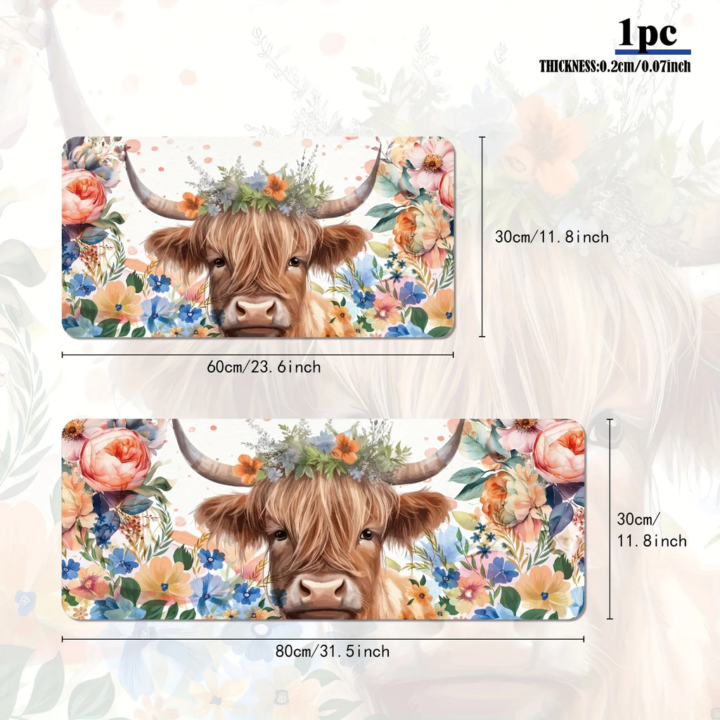 Highland Cow Floral