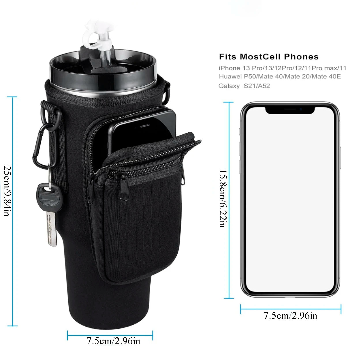 1/2/4 Piece 40oz Water Bottle Carrier Bag