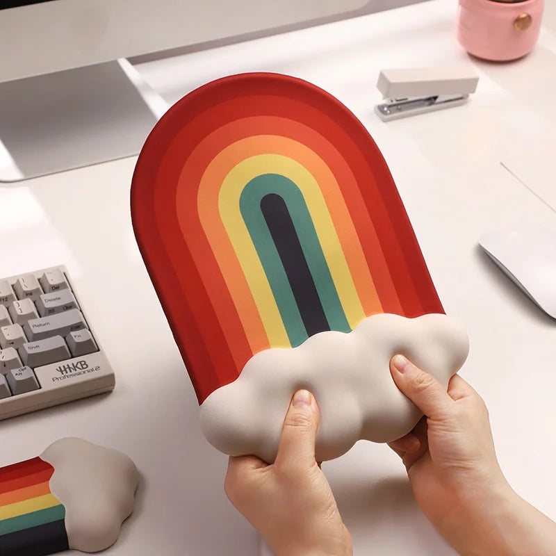 Ergonomic Cloud Wrist Pad - Rainbow Gradient