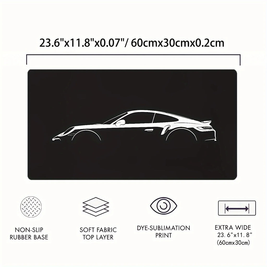 Mouse Pad PORSCHE 911 Turbo S Silhouette