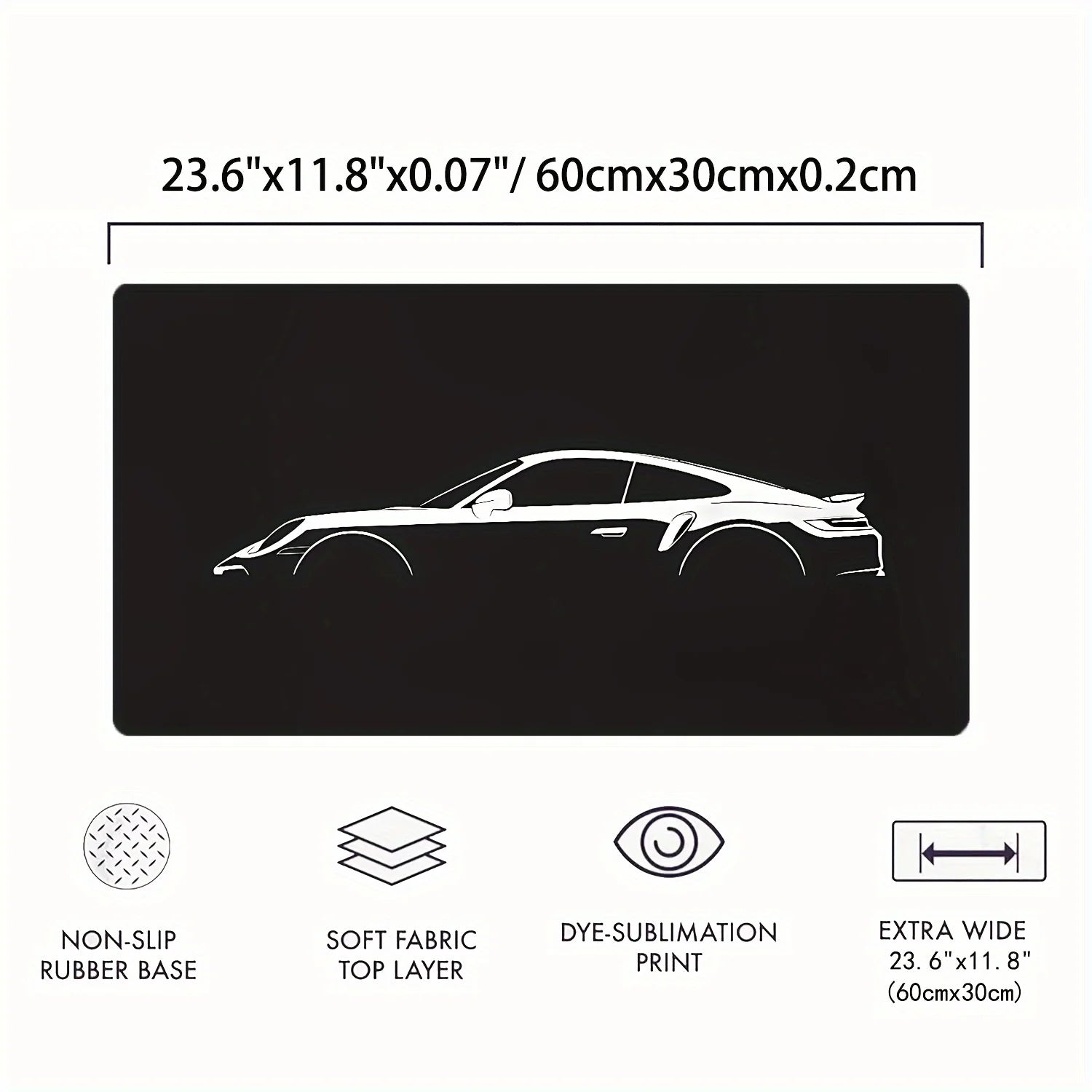 Mouse Pad PORSCHE 911 Turbo S Silhouette
