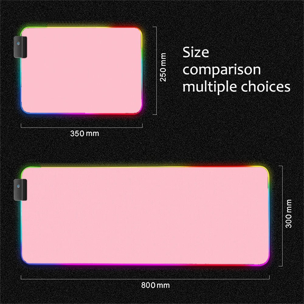 Pink Mousepad Rgb Monochrome Background Backlight LED