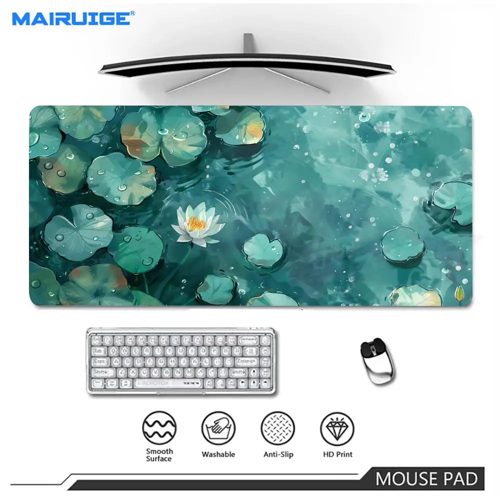 Pond lotus leaf Mouse PC Pad