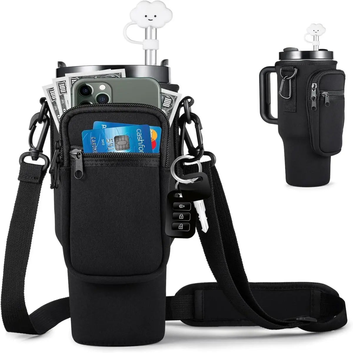 1/2/4 Piece 40oz Water Bottle Carrier Bag