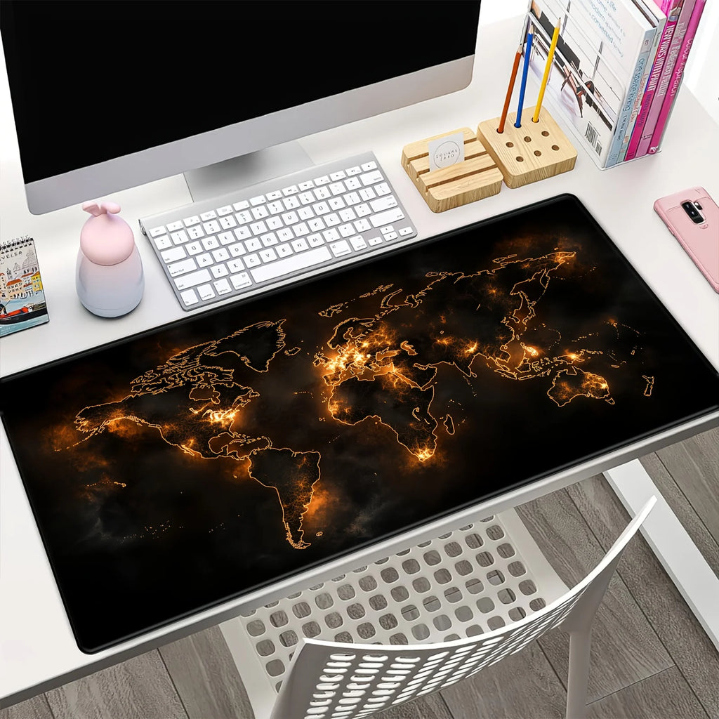 Large World Map Mouse Pad