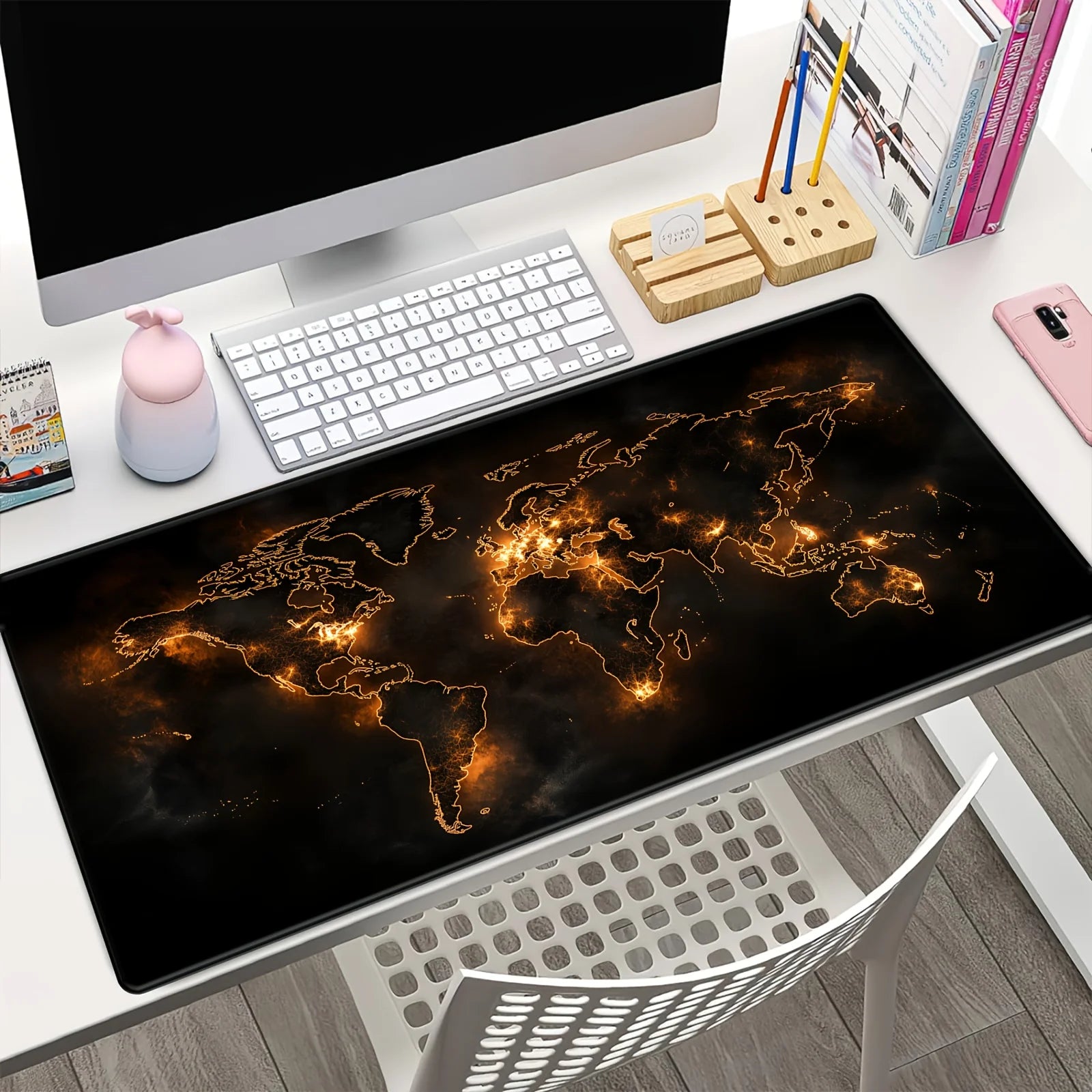 Large World Map Mouse Pad