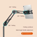 Metal Carbon Steel Flexible Arm Floor Tablet holder stand - Bed Stand For Lying Down Support Cell Phone IPad Bracket Grip
