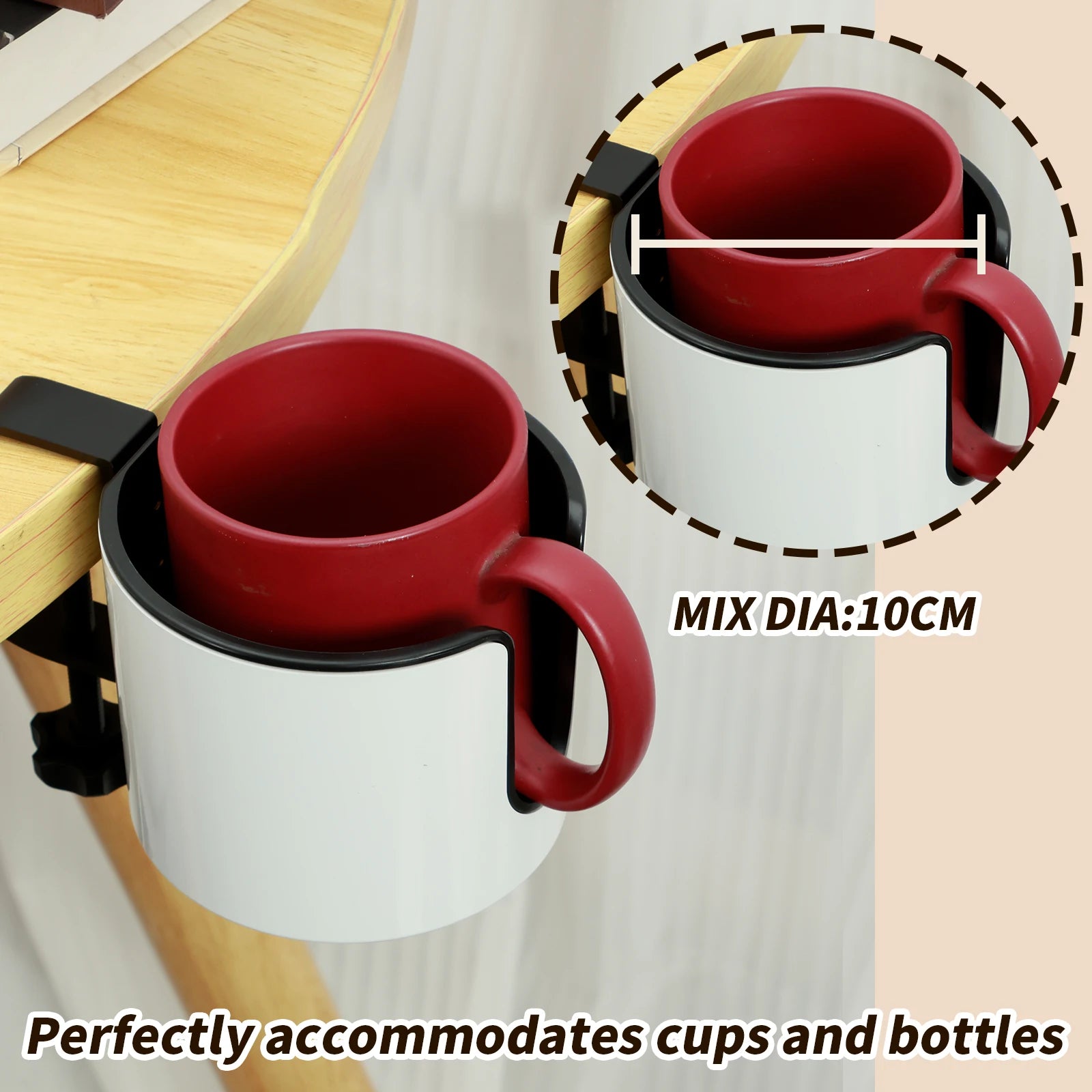 2 IN 1 Headphone Holder Adjustable Cup Rack for Coffee Mugs