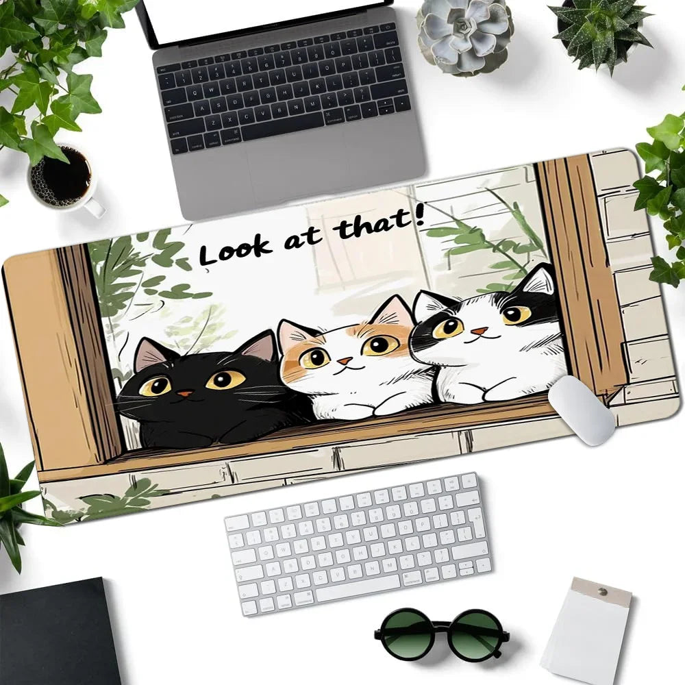 Cartoon Cat Mouse Pad