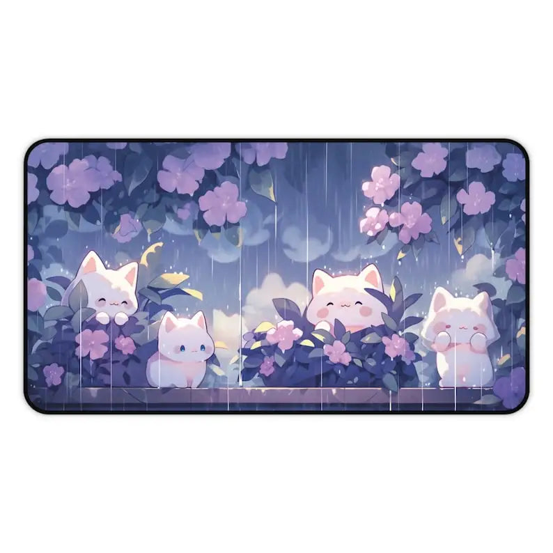 Kawaii Cats in the Rain