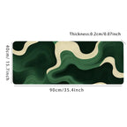 Green and Beige Abstract Mouse Pad Large Desk Pad,Natural Rubber,Anti-Slip Office Desk Mat,Perfect Gift for Teens